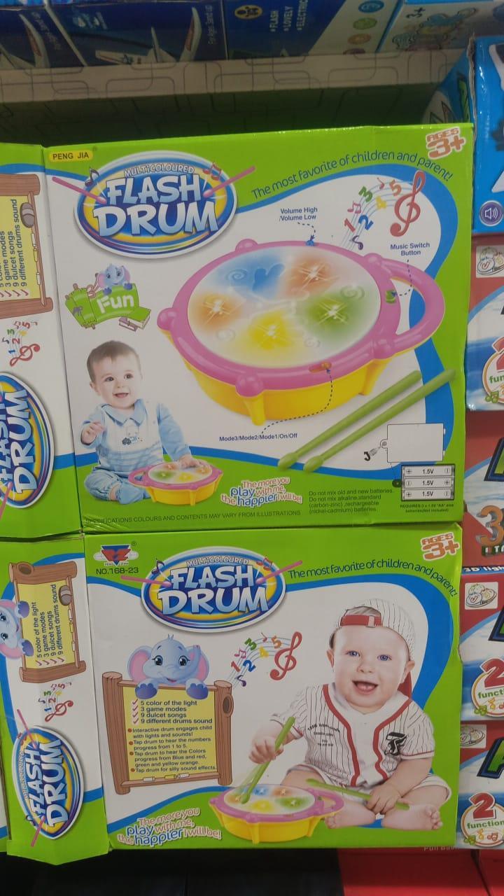 3D Flash Drum for Kids with 9 Songs & Lights - Image 3