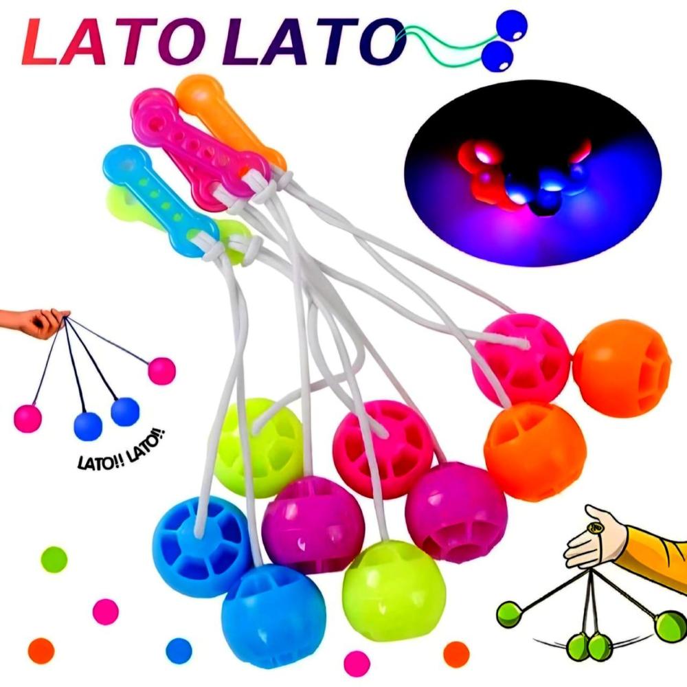 Lato Clacker Balls Multicolor Plastic Kids Toy