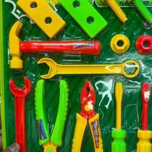 Kids Tool Set 13 Pcs Multicolor Plastic Toy for Ages 3-5