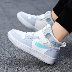 WAN-JUN Kids High-Top Sneakers Pastel Waterproof