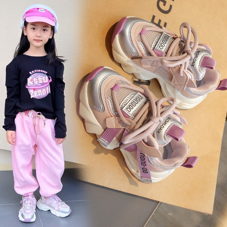 Kids Mesh Sneakers Pastel Comfortable Spring Wear - Image 4