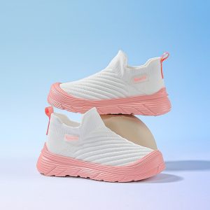 Kids Breathable Sports Shoes Black Pink White