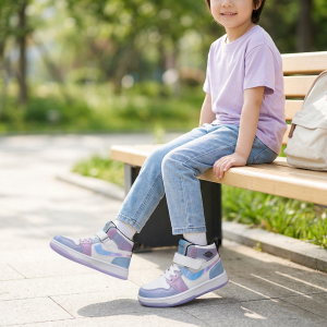 WAN-JUN Kids High-Top Sneakers Pastel Waterproof